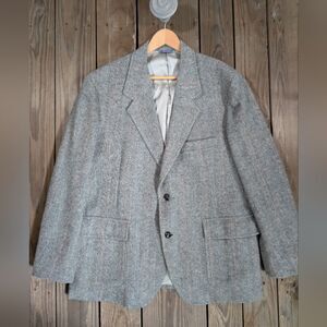 Pendleton Gray Herringbone Sport Coat 48R
